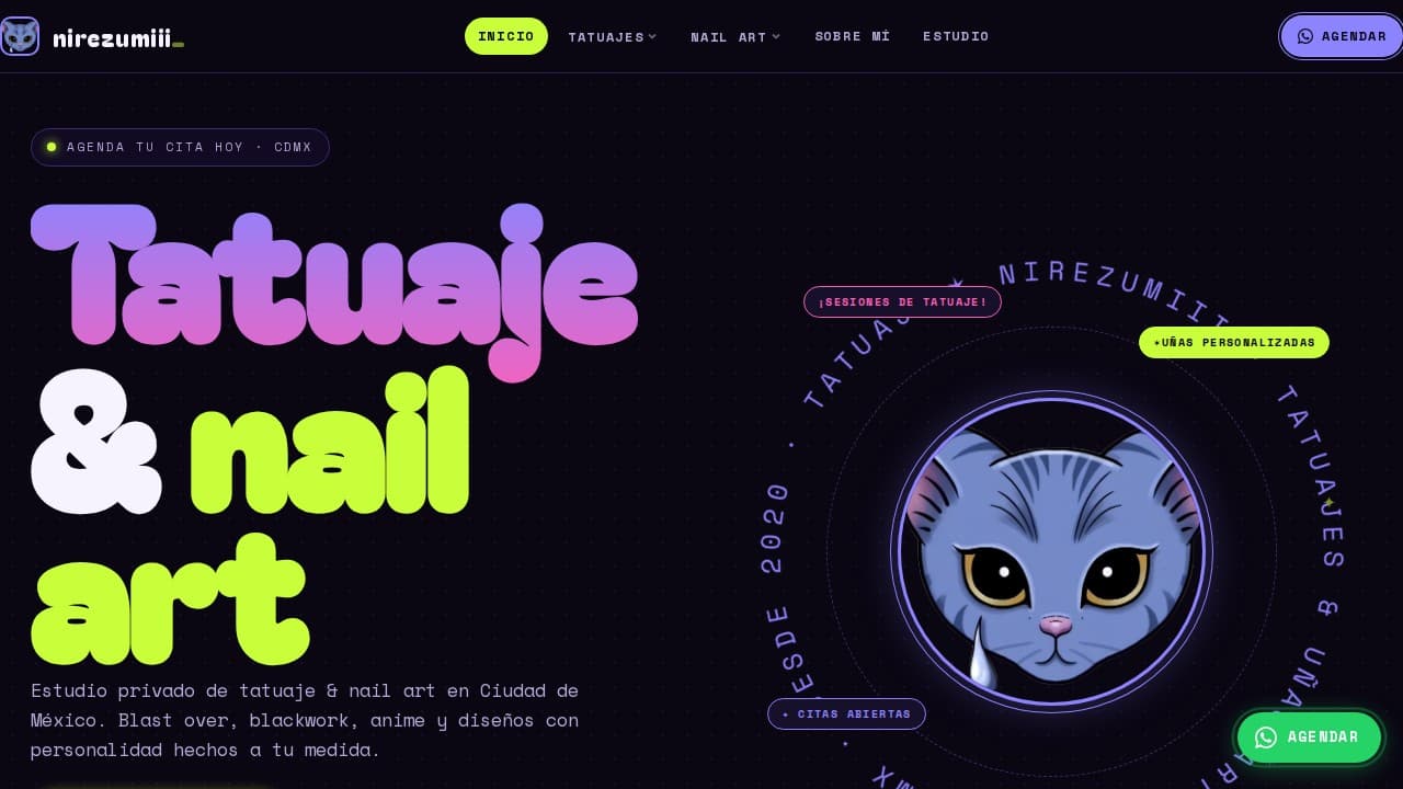 Nirezumiii — Plataforma Digital para Studio de Arte